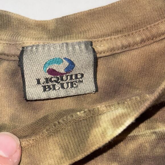 Liquid Blue T Shirt Mens Size L Multicolor Jimi Hendrix Tie Dye Y2K Rock Band - Picture 3 of 6